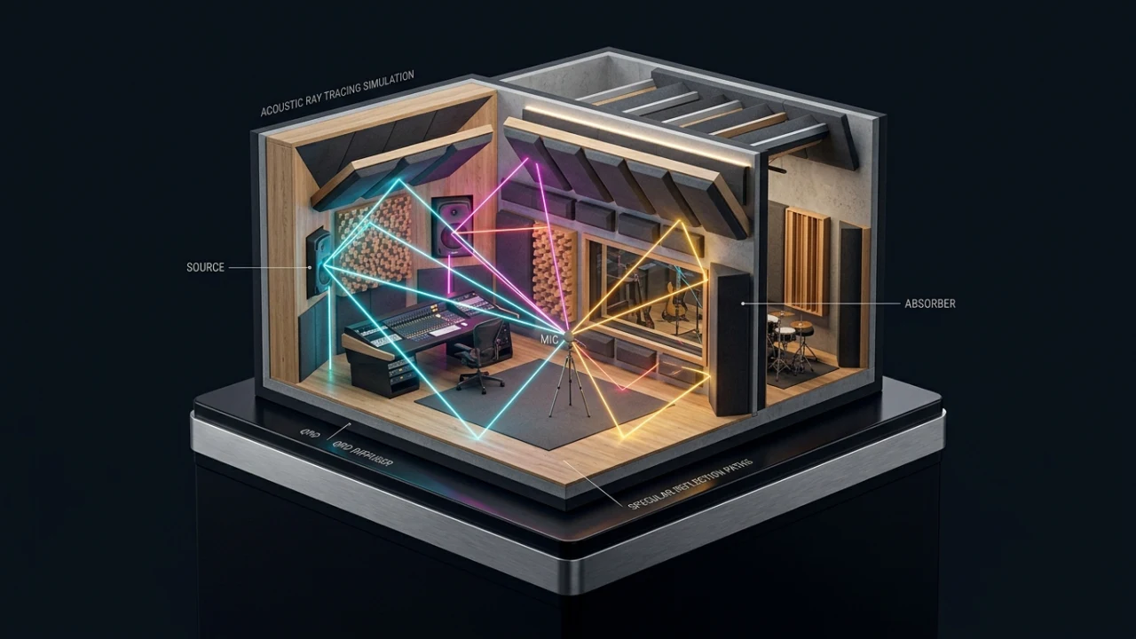 Simulador 3D de acústica de salas y trazado de rayos