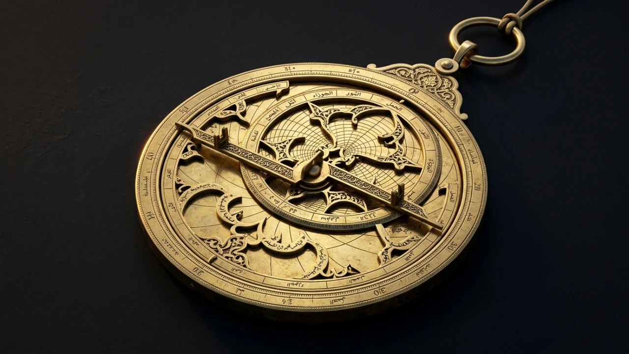 Simulador 3D de astrolabio andalusí y reloj astronómico