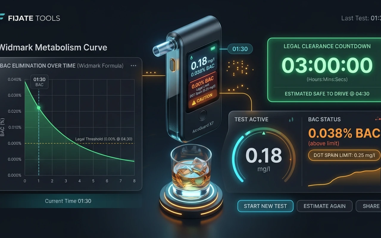 Calculadora de alcoholemia y curva DGT