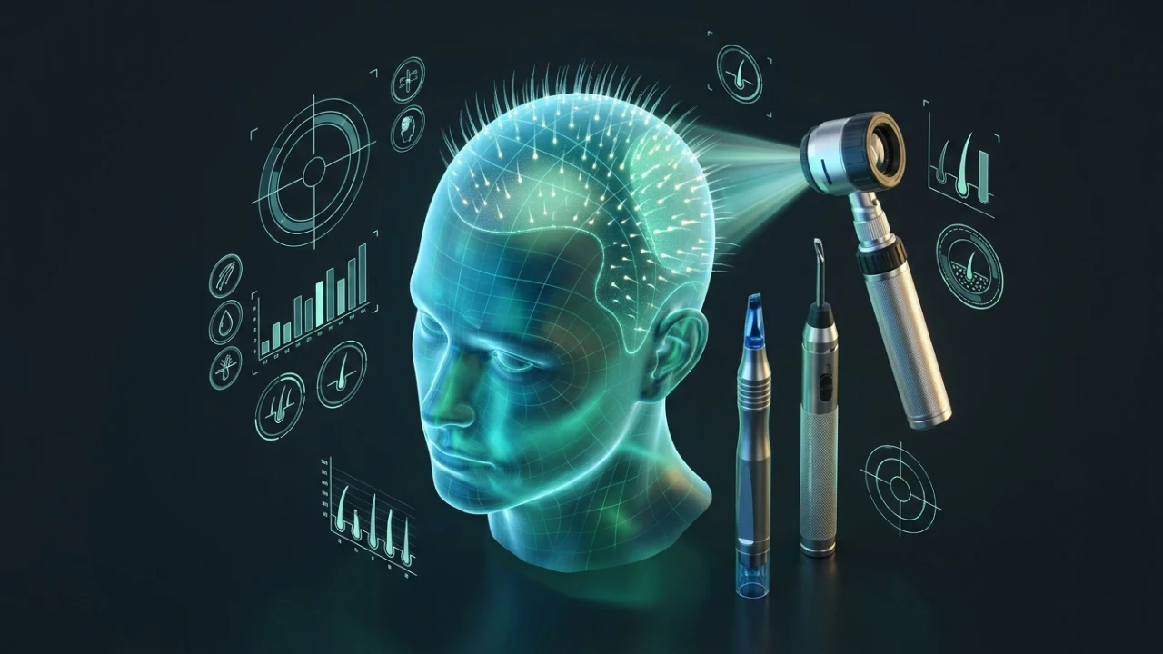 Calculadora de alopecia, escala Norwood-Ludwig y planificador de injerto capilar