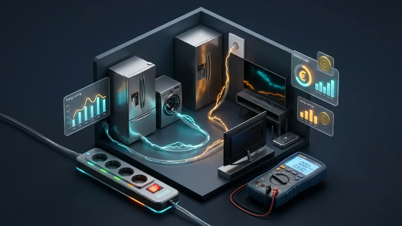 Calculadora de consumo eléctrico de electrodomésticos y modo vampiro