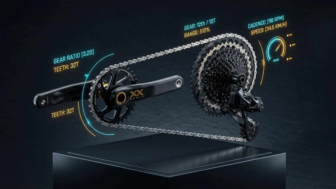 Calculadora de desarrollos de transmisión MTB
