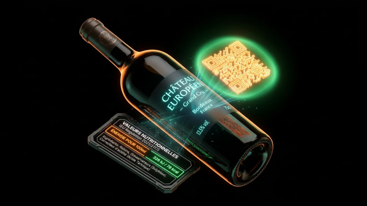 Calculadora de etiquetado nutricional y e-label de vino