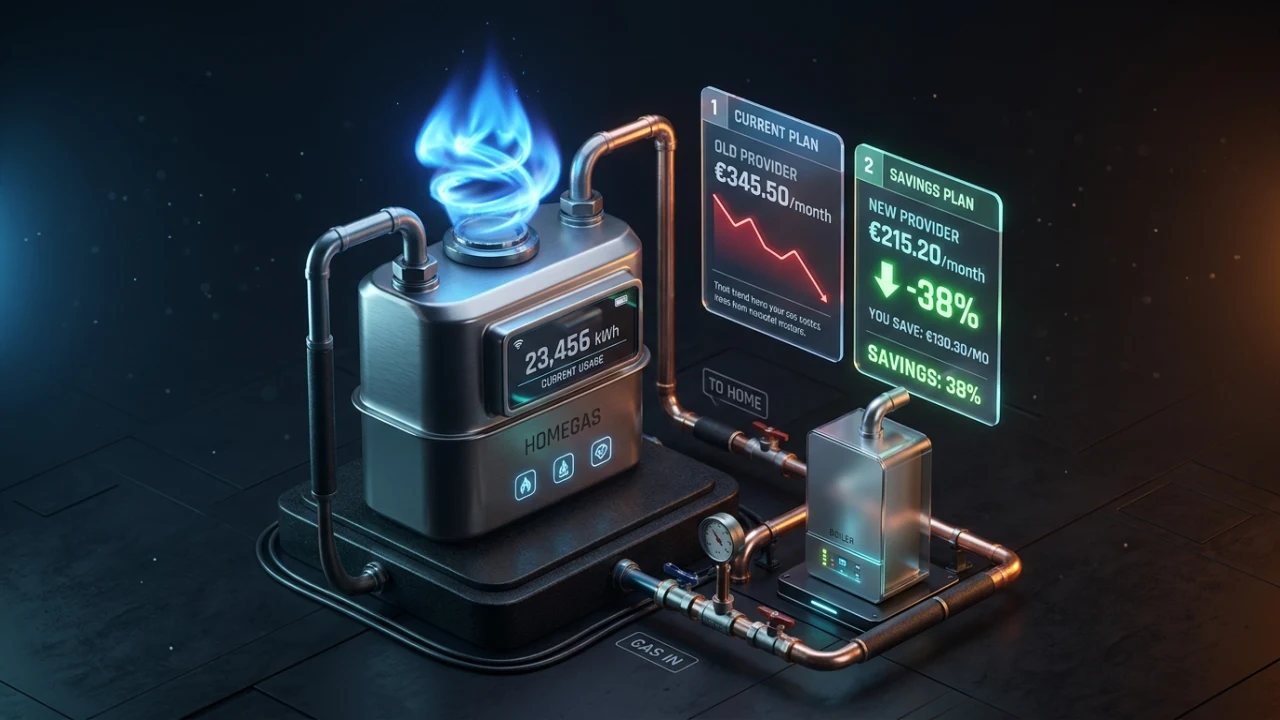 Comparador de factura de gas: TUR regulada frente a mercado libre