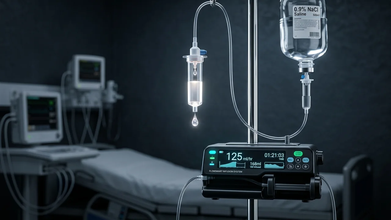 Calculadora de goteo intravenoso y perfusión clínica