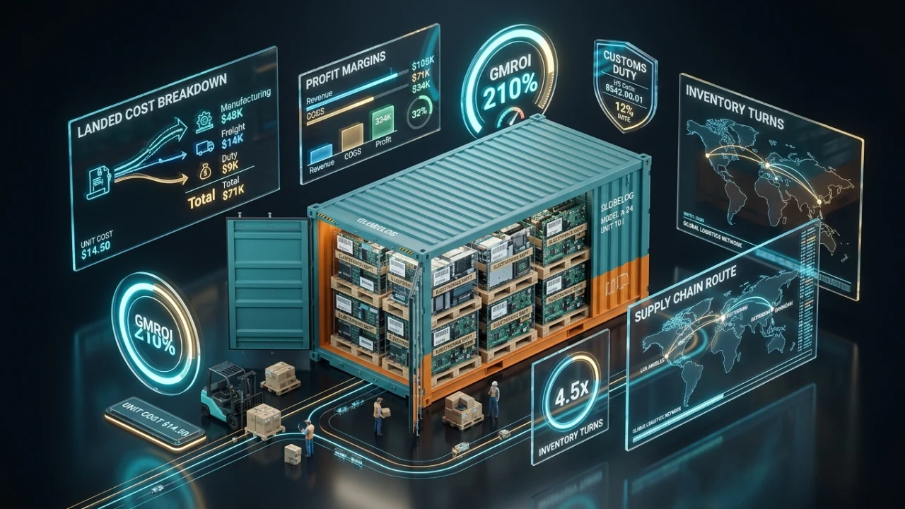Calculadora de margen real, landed cost y rentabilidad de inventario