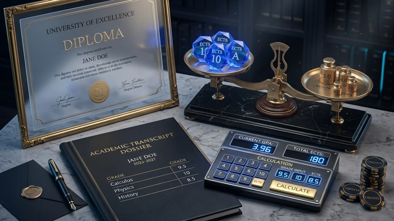 Calculadora de nota media de expediente académico y créditos ECTS