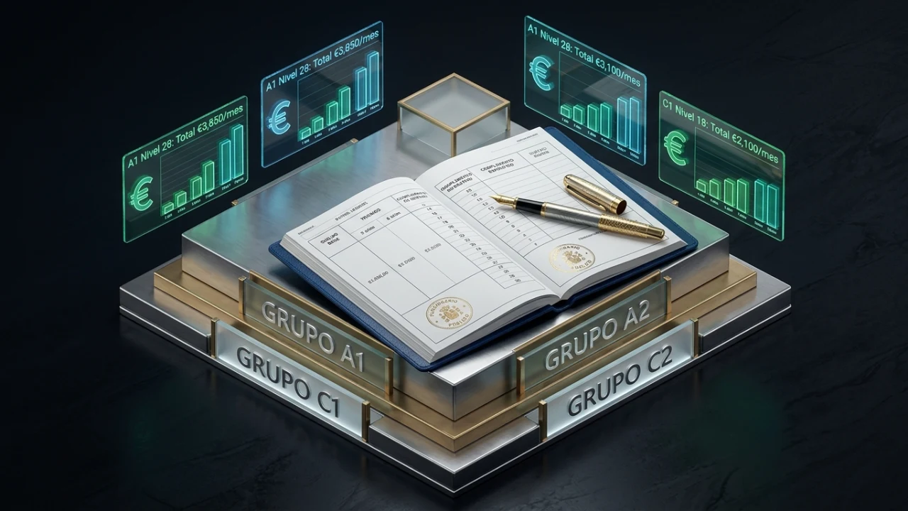 Calculadora de sueldo de funcionarios por grupos y niveles