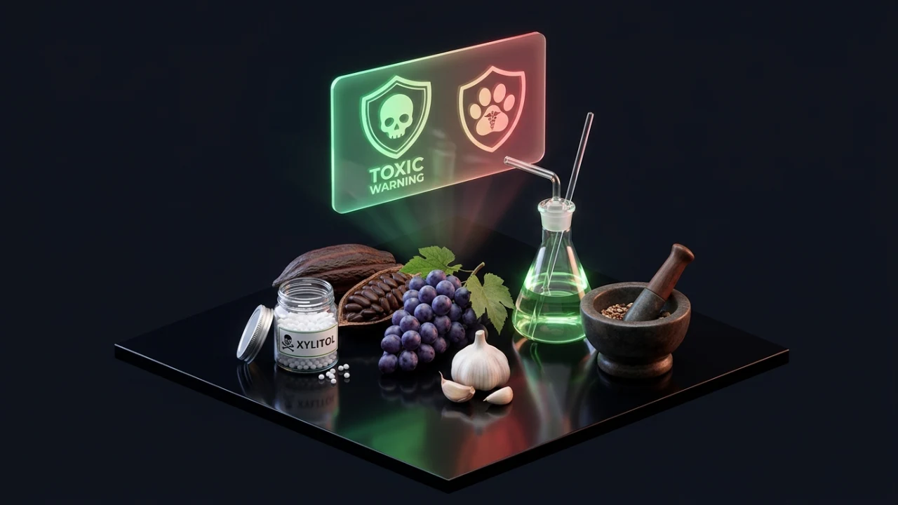 Calculadora de toxicidad de alimentos para perros y gatos