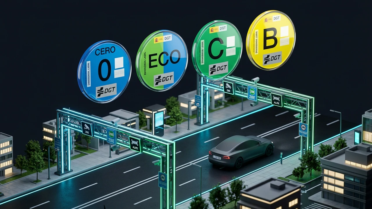 Comprobador de distintivo ambiental DGT y restricciones ZBE