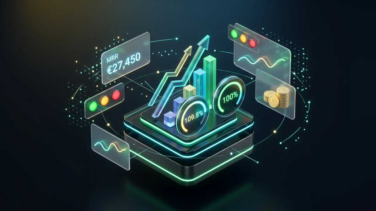 Cuadro de mando de KPIs y métricas de negocio