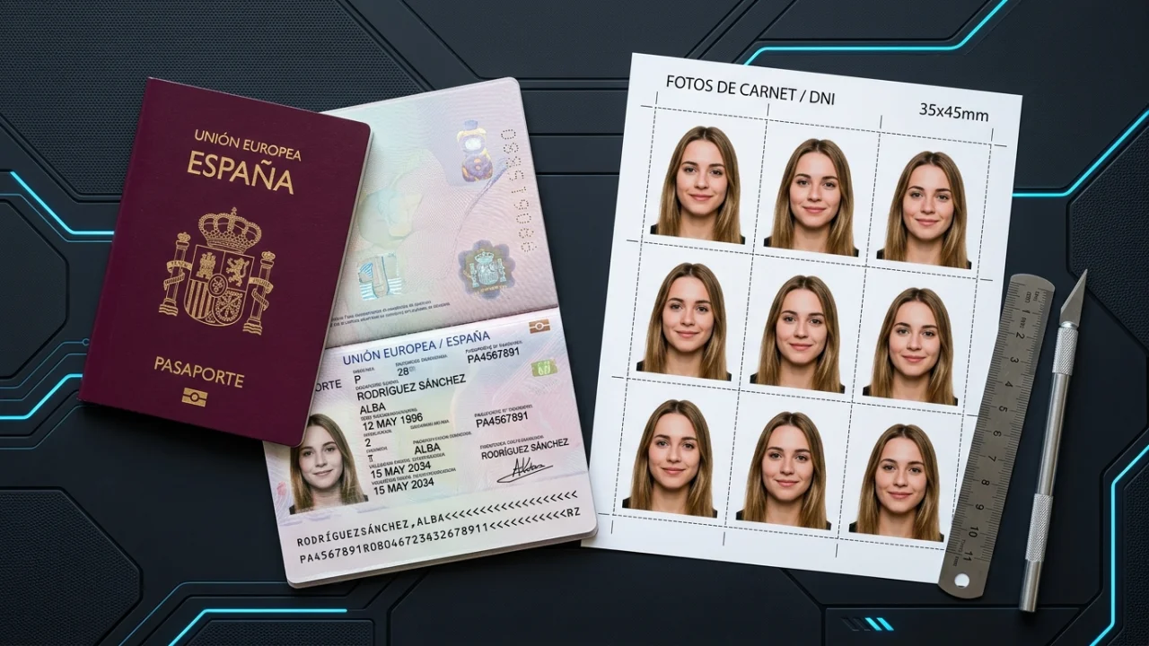 Creador de fotos de carnet y DNI para imprimir