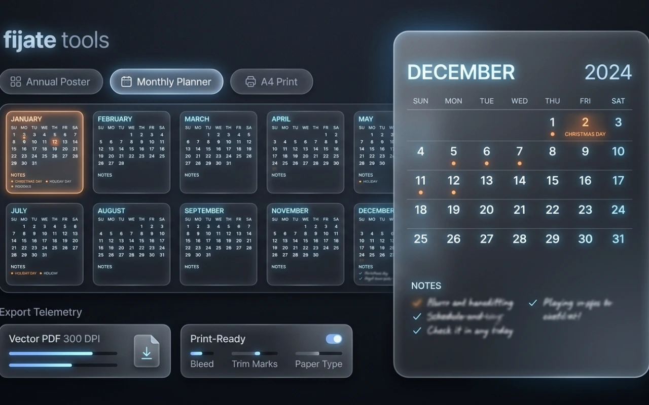 Generador de calendarios en PDF e imagen