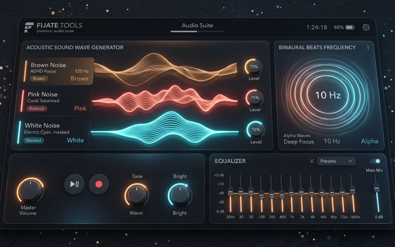 Generador de ruidos focus y binaural