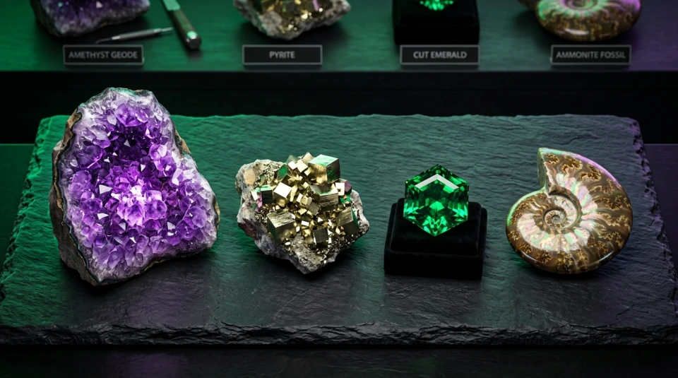 Identificador de minerales y fósiles