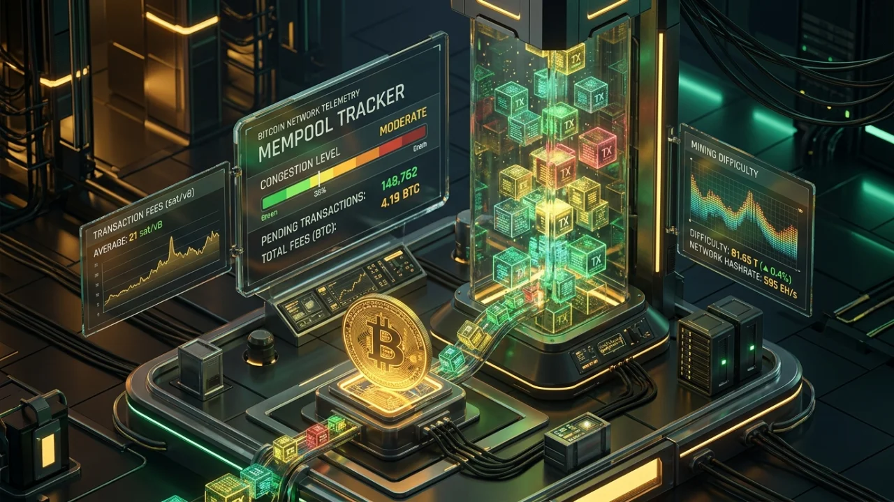 Monitor de comisiones de Bitcoin y estado de la red