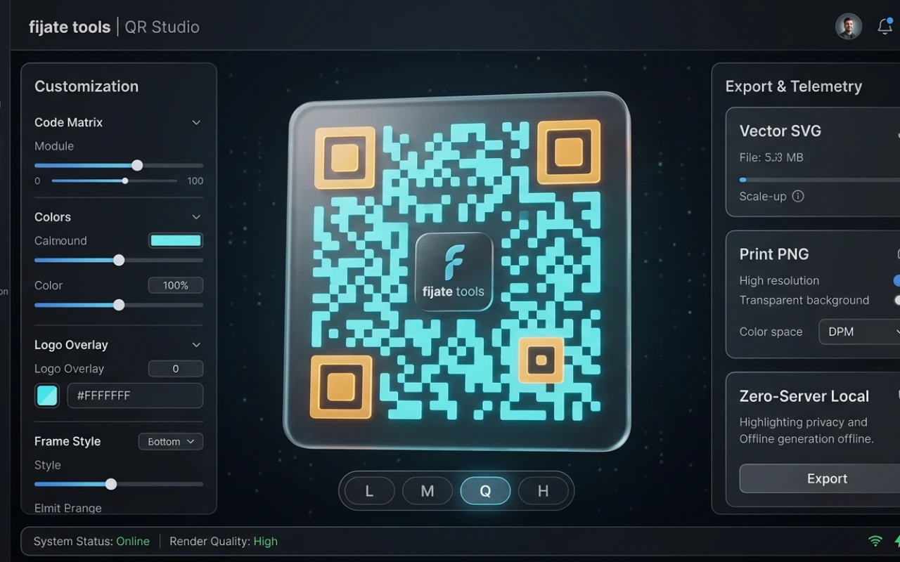 Generador de códigos QR vectoriales