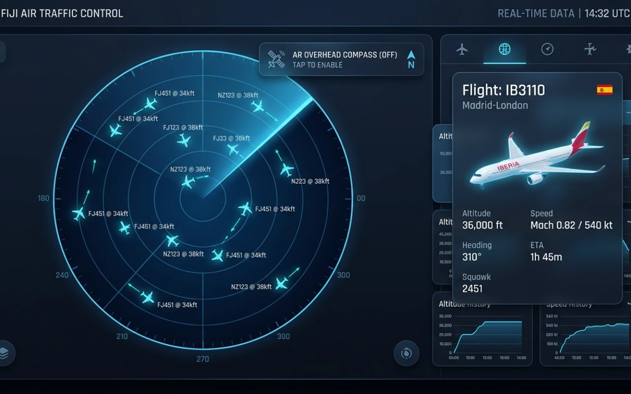 Radar aéreo 3D y aviones sobre tu cabeza
