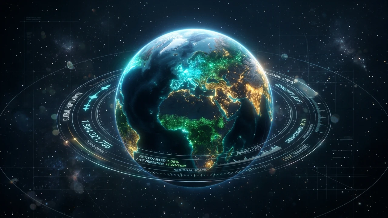 Reloj de población mundial y demografía en tiempo real