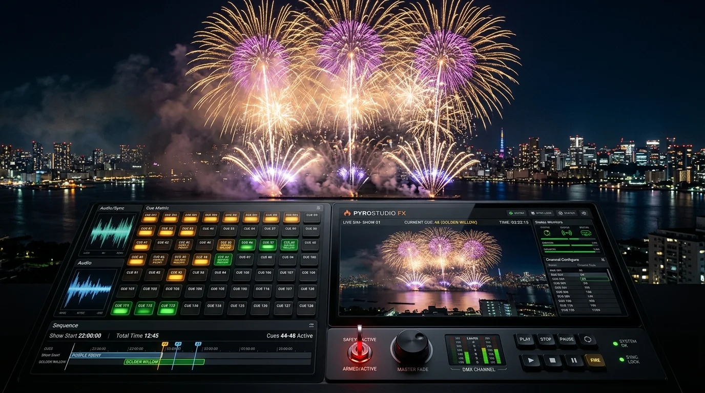 Simulador de fuegos artificiales y pirotecnia digital de última generación