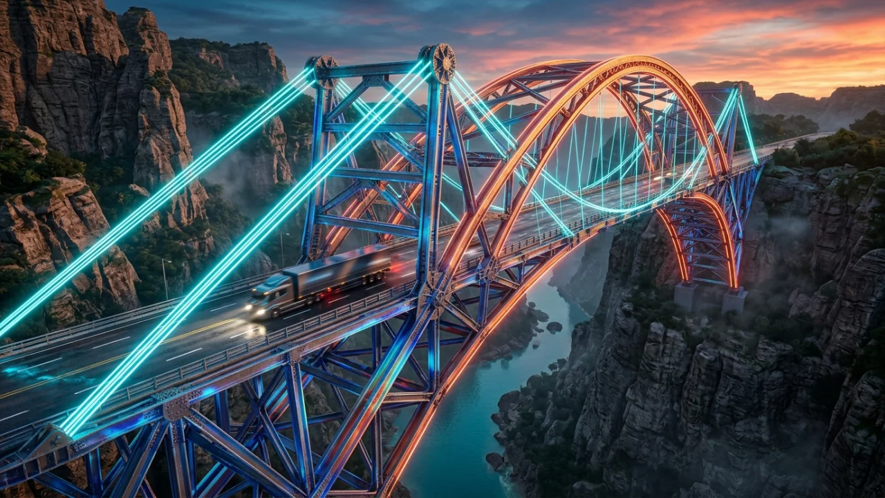 Simulador de puentes y tensión estructural