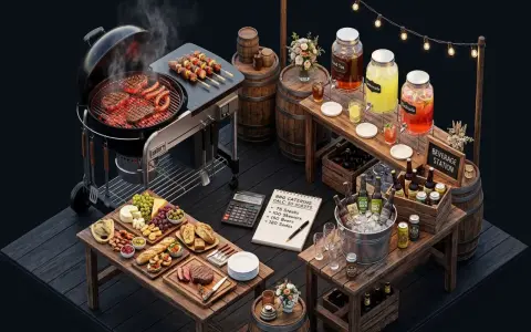 Calculadora de comida y bebida para fiestas, barbacoas y cumpleaños
