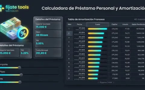 Calculadora de préstamos e hipotecas
