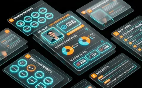 Creador de media kit para influencers y tarifas
