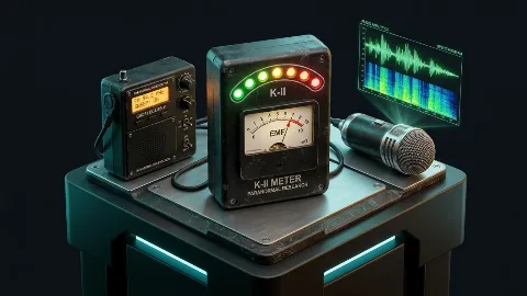 Estación de investigación paranormal: detector EMF, analizador EVP y spirit box