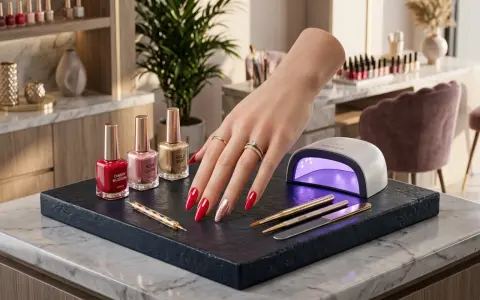 Probador de uñas y manicura en vivo
