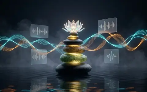 Santuario de meditación zen y ondas cerebrales
