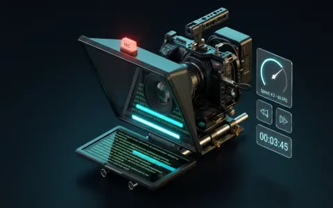 Teleprompter profesional con control de velocidad y modo espejo