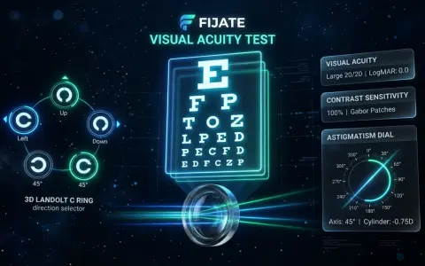 Test de agudeza visual y astigmatismo