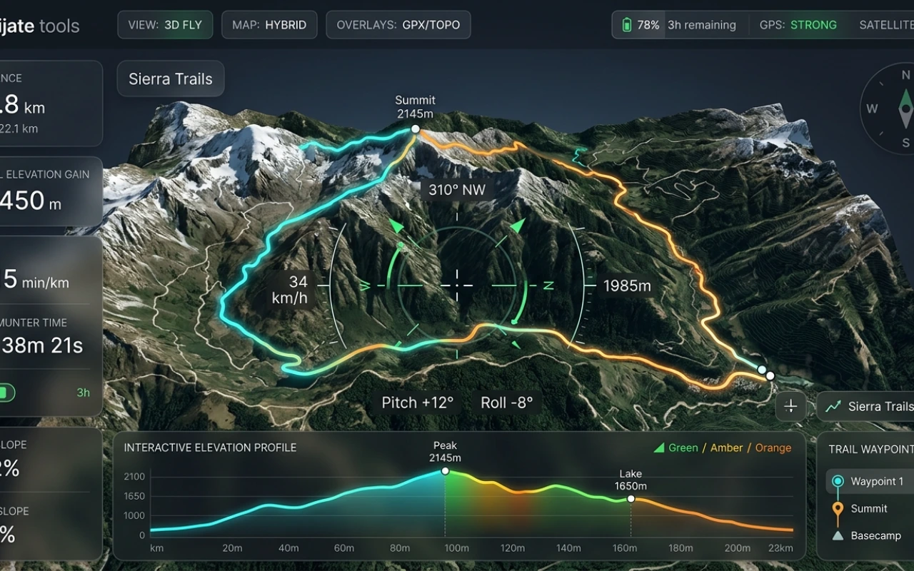 Visor 3D y simulador de rutas GPX