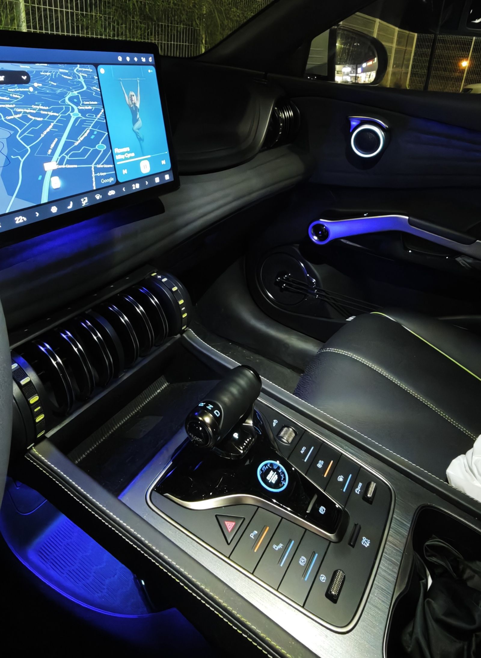 Detalle luces azules